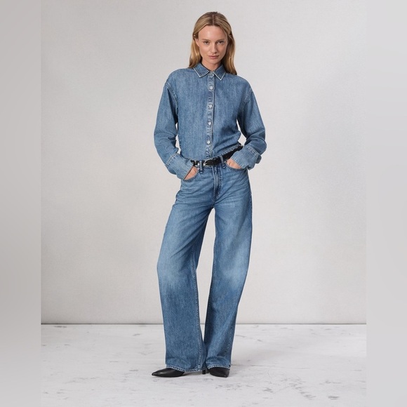 rag & bone Denim - Rag & bond Women’s Featherweight Logan Wide-Leg Jean